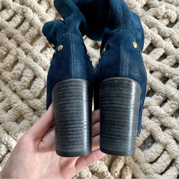 Free People Dakota Studded Heeled Boots in blue - Picture 3 of 6